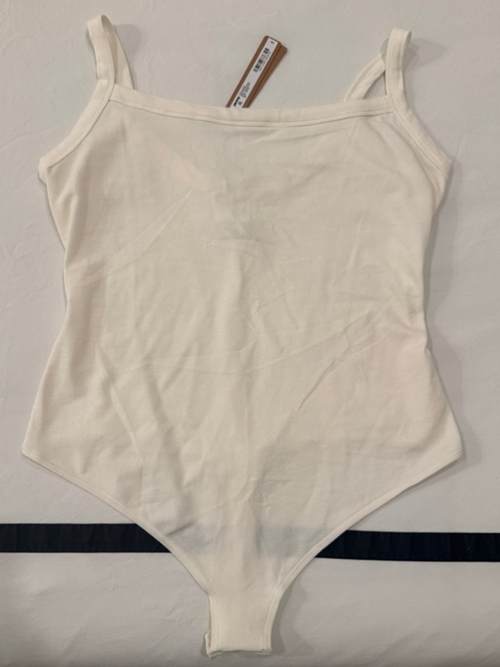 NWT SKIMS Cotton Jersey Scoop Neck Bodysuit